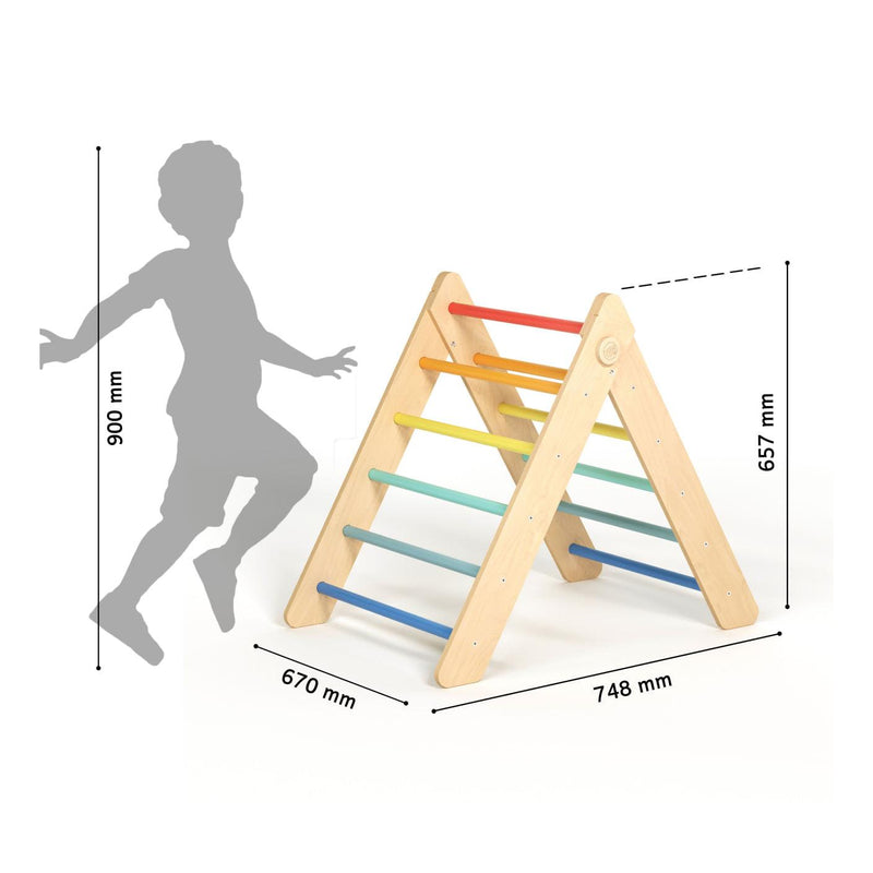 Grand Triangle De Pikler + 2 Planches Double Face + Bascule D'Équilibre