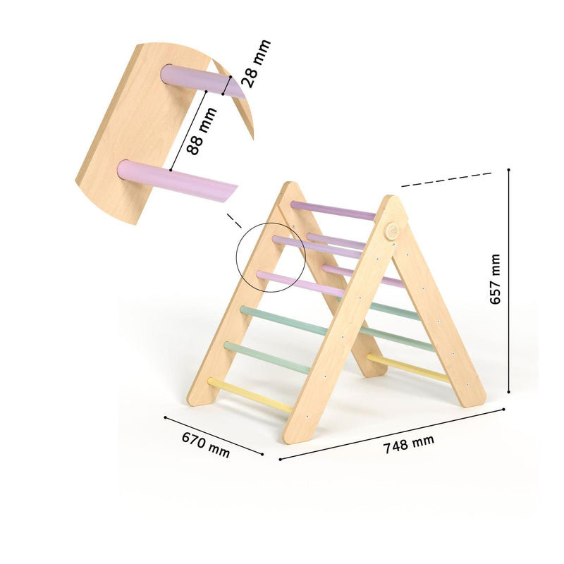 Triangle De Pikler + Grand Toboggan Double Face + Bascule D'Équilibre