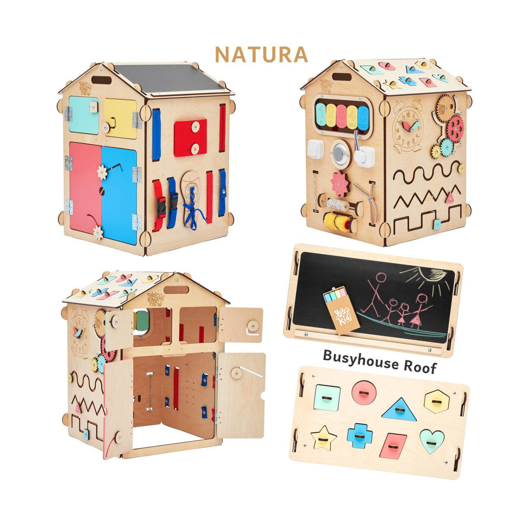 Busy Board Educational Wooden House – Natura