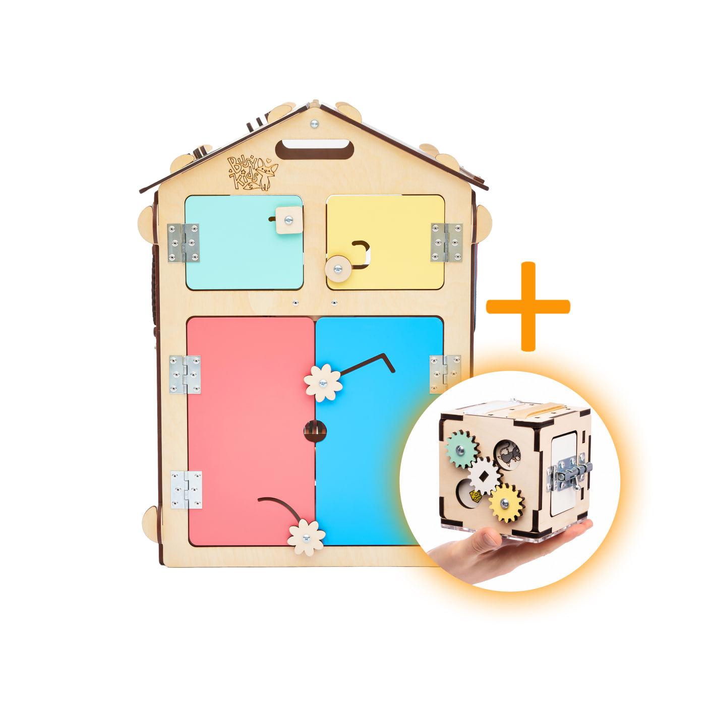 Duo Busy Board Maisonnette Natura & Cube Interactif