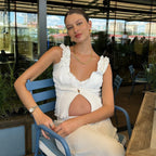 Top Corto Ondulado En Blanco