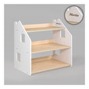 Étagère À Jouets – Blanc & Gris