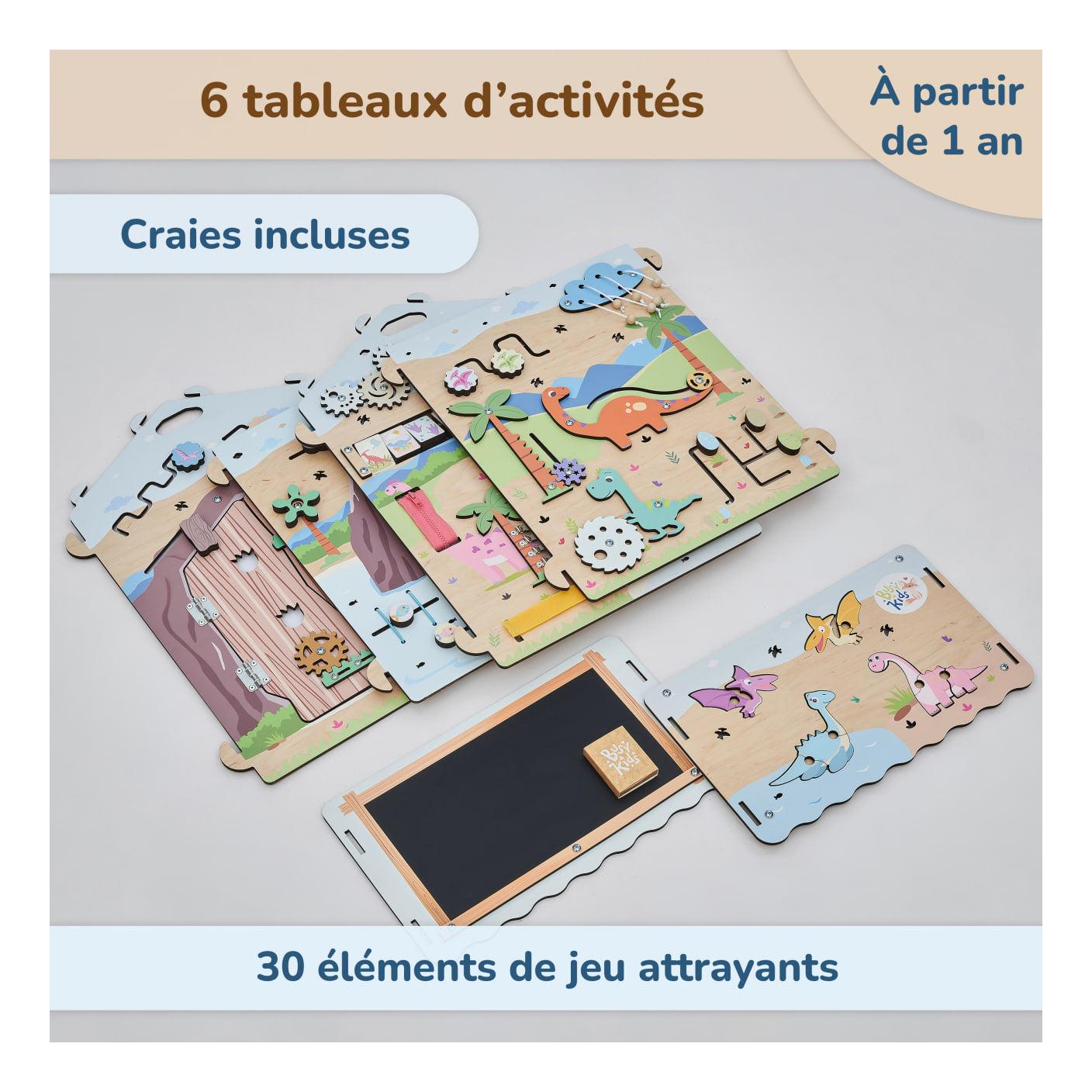 Busy Board Maisonnette Éducative Dino Avec Éclairage