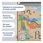 Busy Board Maisonnette Éducative Dino Avec Éclairage