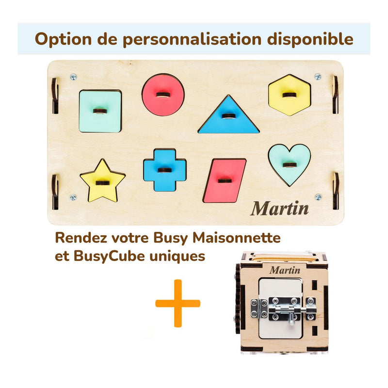 Duo Busy Board Maisonnette Natura & Cube Interactif