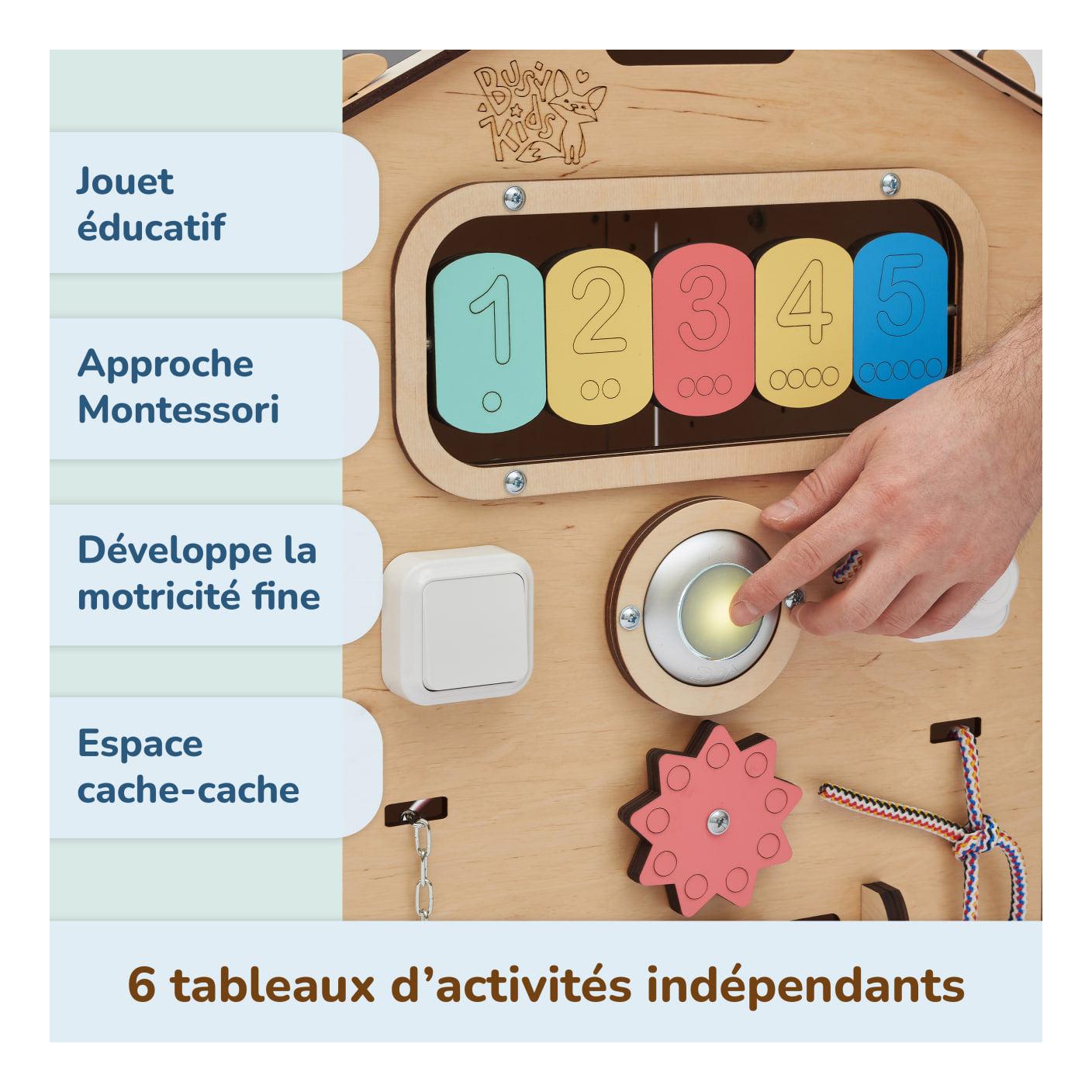Busy Board Educational Wooden House – Natura