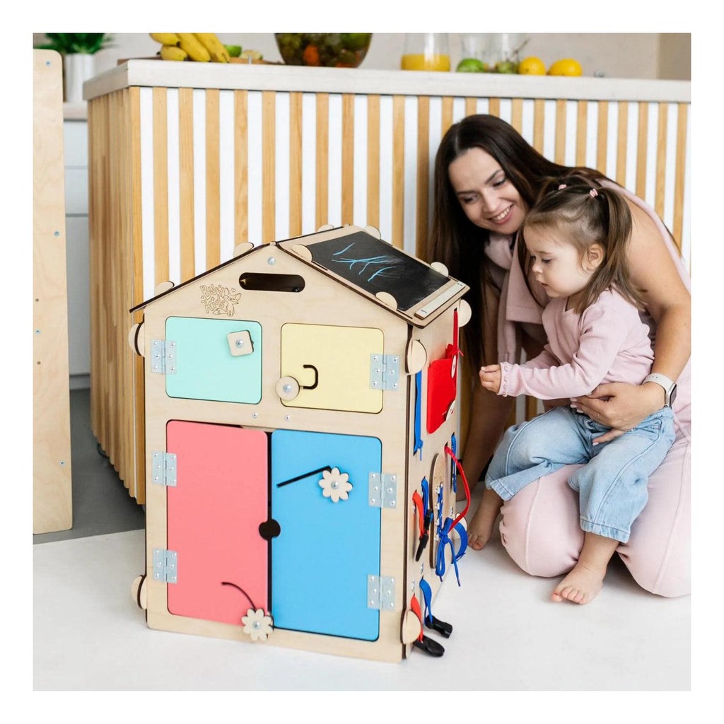 Duo Busy Board Maisonnette Natura & Cube Interactif