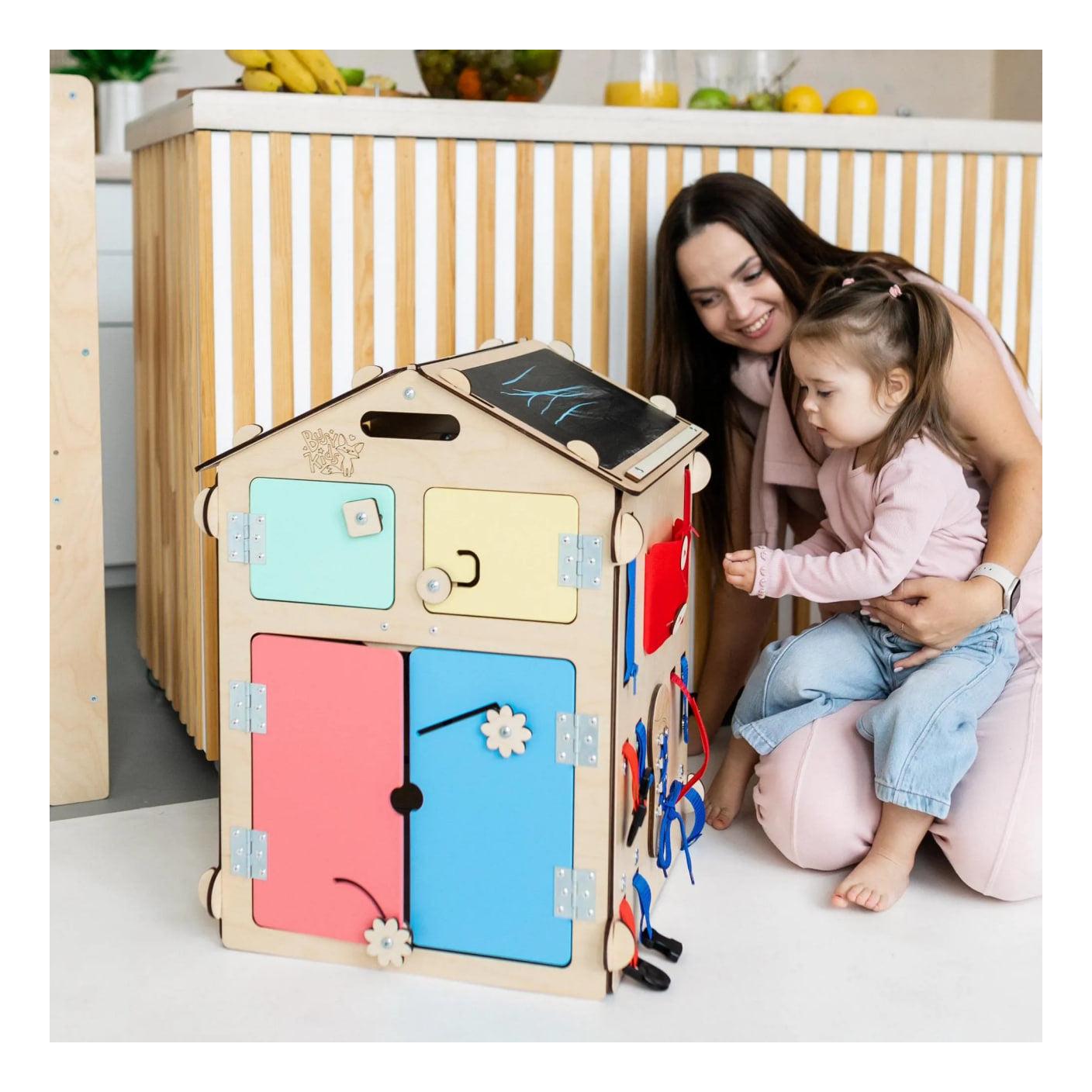 Duo Busy Board Maisonnette Natura & Cube Interactif