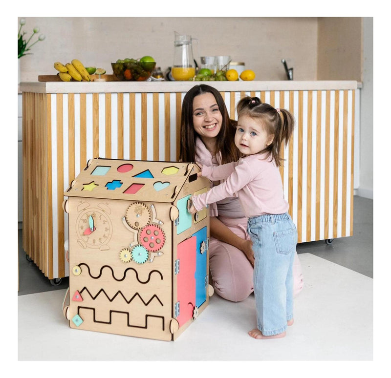 Duo Busy Board Maisonnette Natura & Cube Interactif