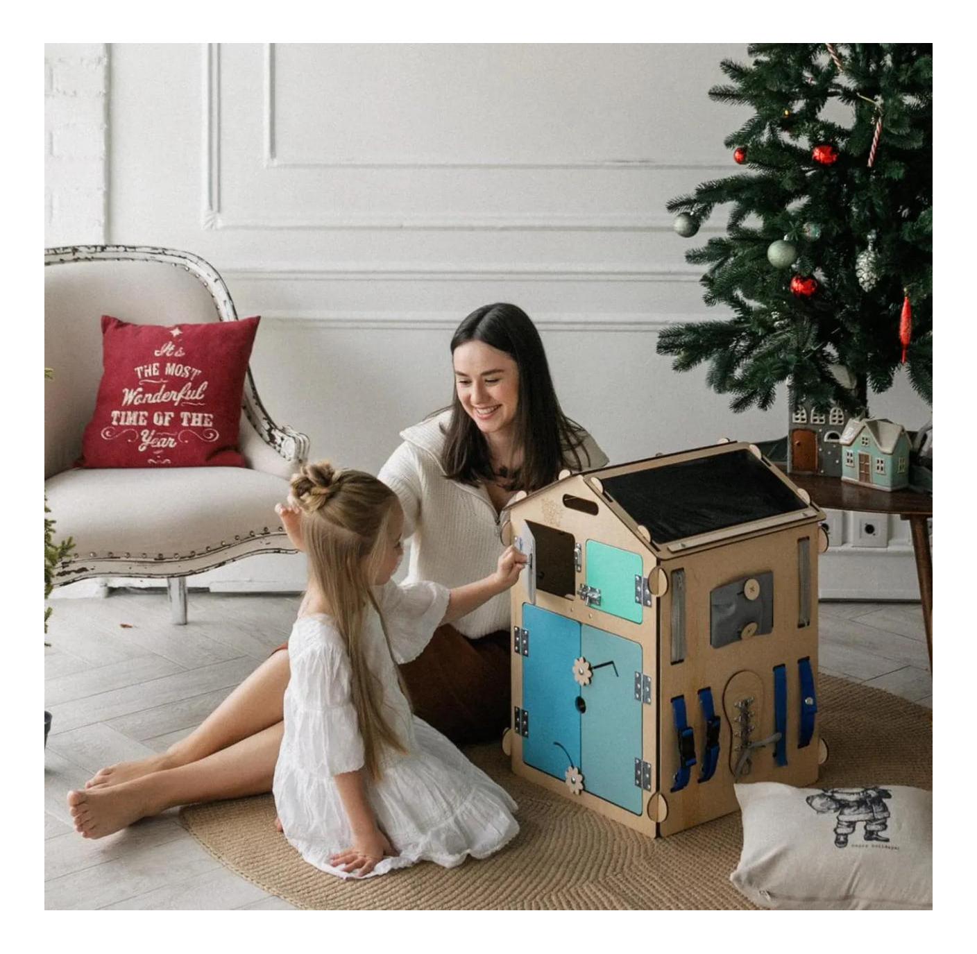 Duo Busy Board Maisonnette Natura & Cube Interactif