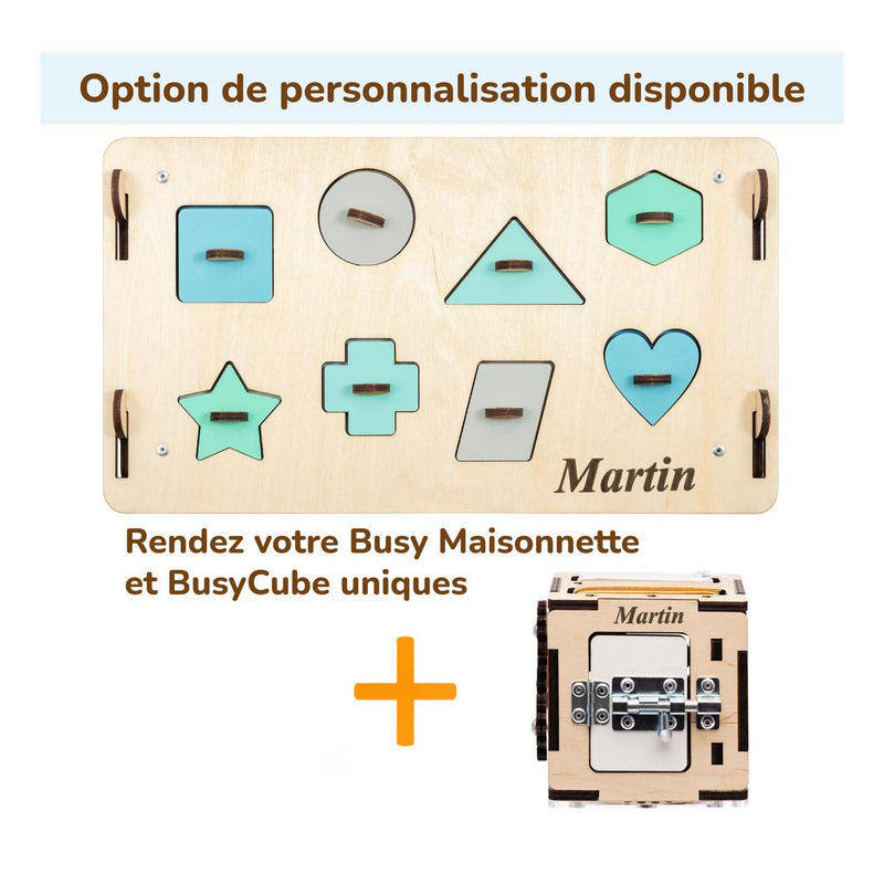 Duo Busy Board Maisonnette Natura & Cube Interactif