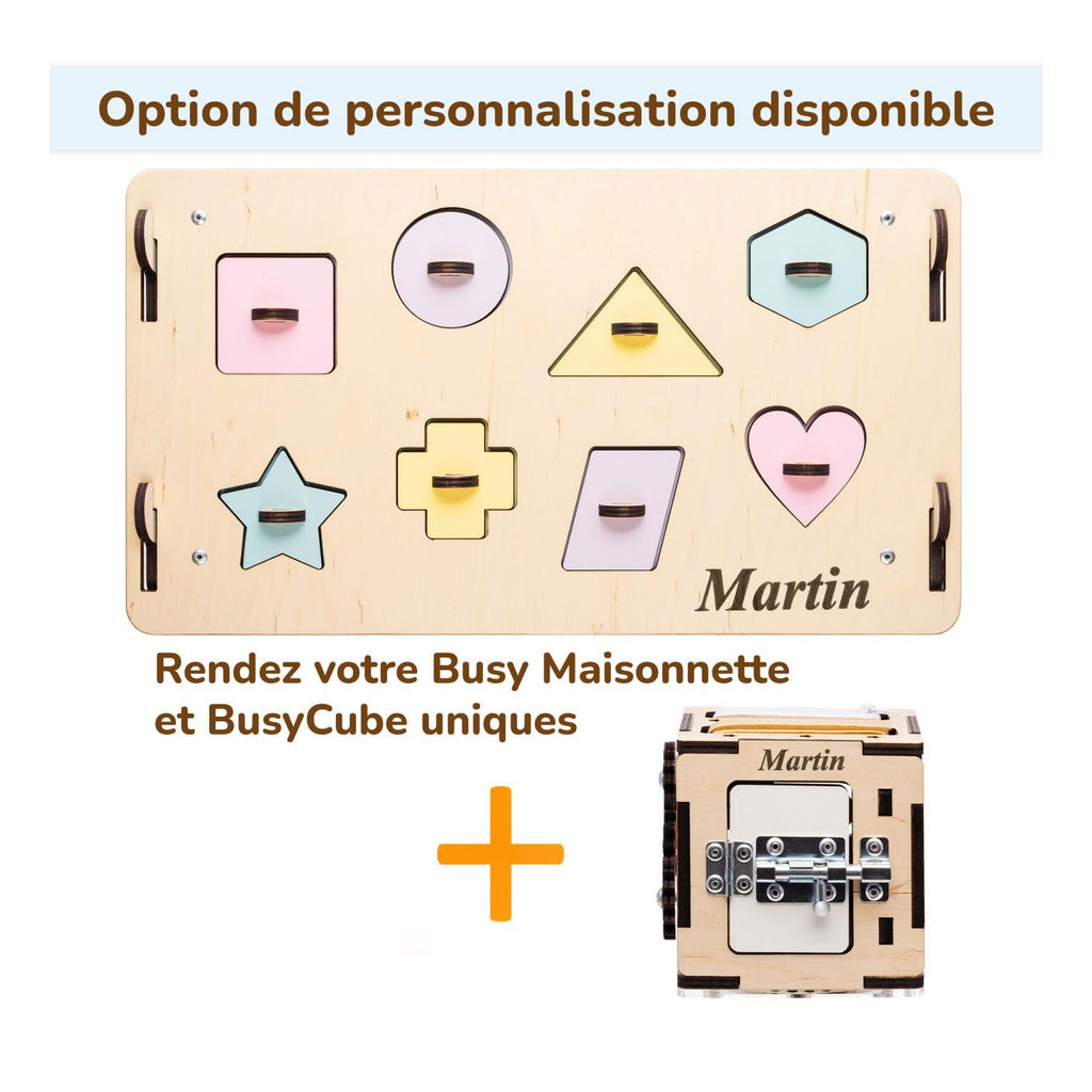 Duo Busy Board Maisonnette Natura & Cube Interactif