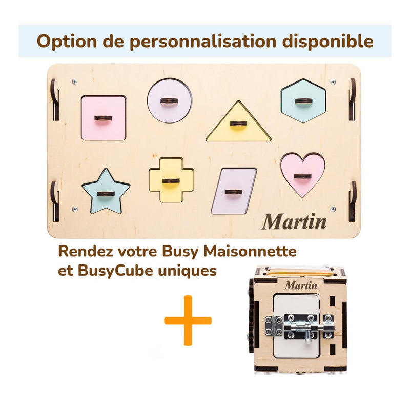 Duo Busy Board Maisonnette Natura & Cube Interactif