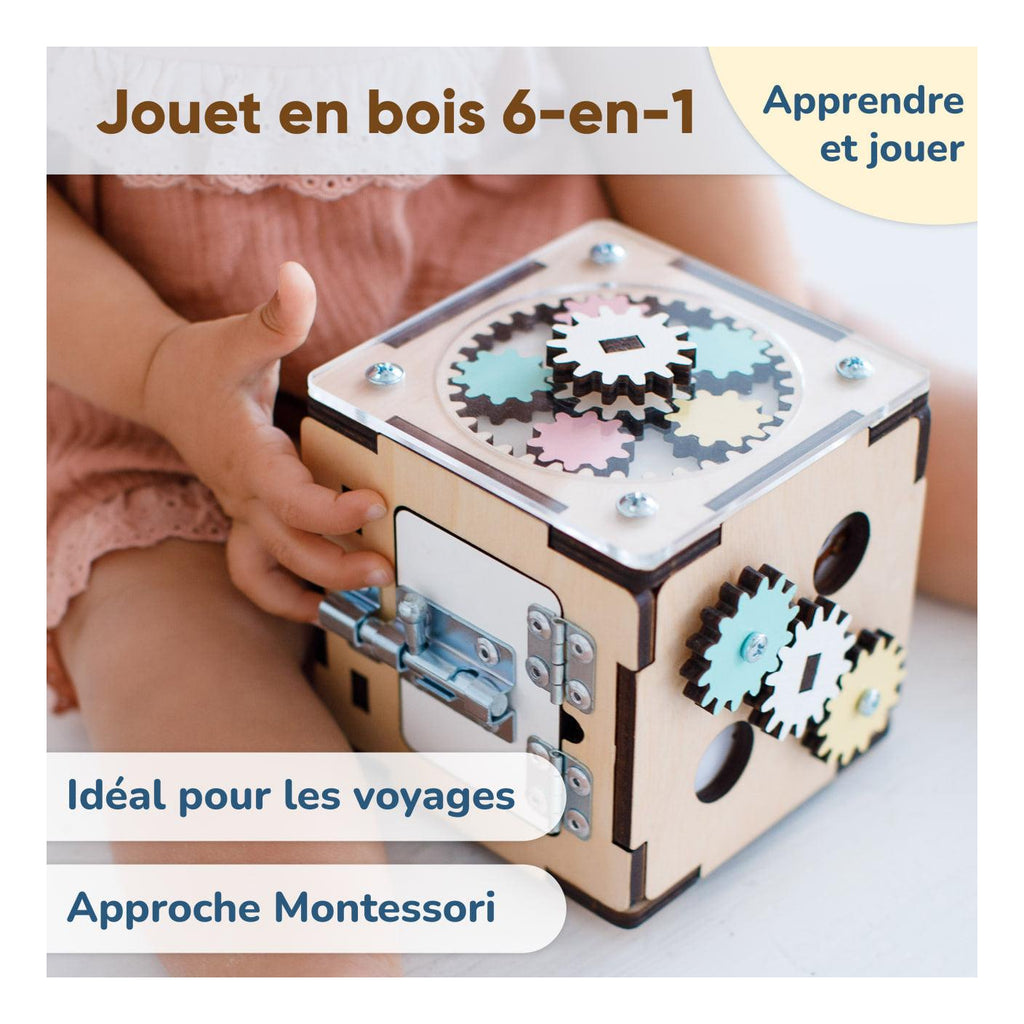 Cube D'Activités Multi-Sens Montessori