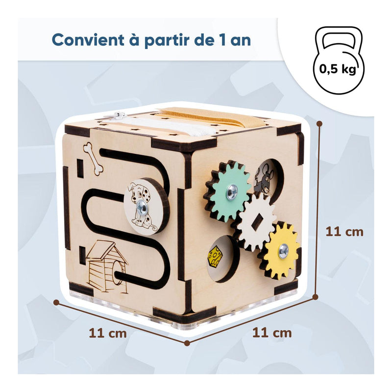 Cube D'Activités Multi-Sens Montessori