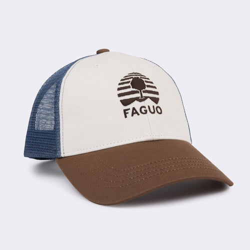 Casquette Trucker Cap - Beige/Blue/Camel