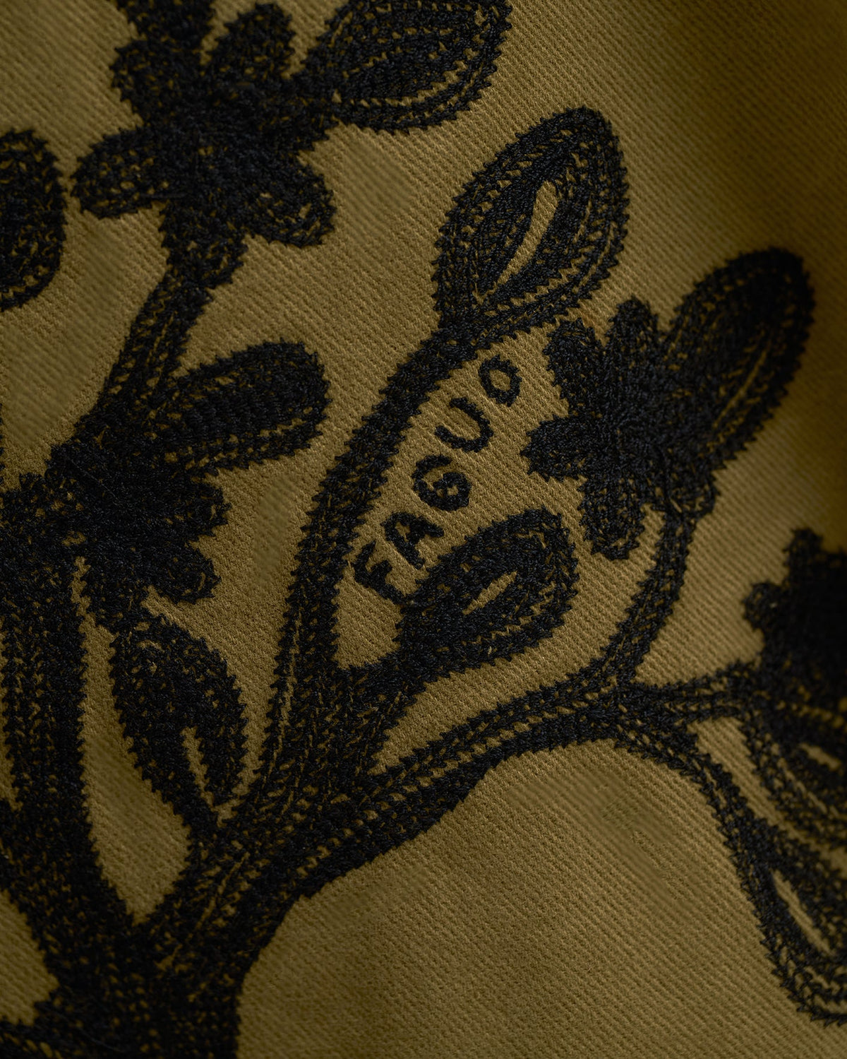 Giacca in cotone kaki scuro