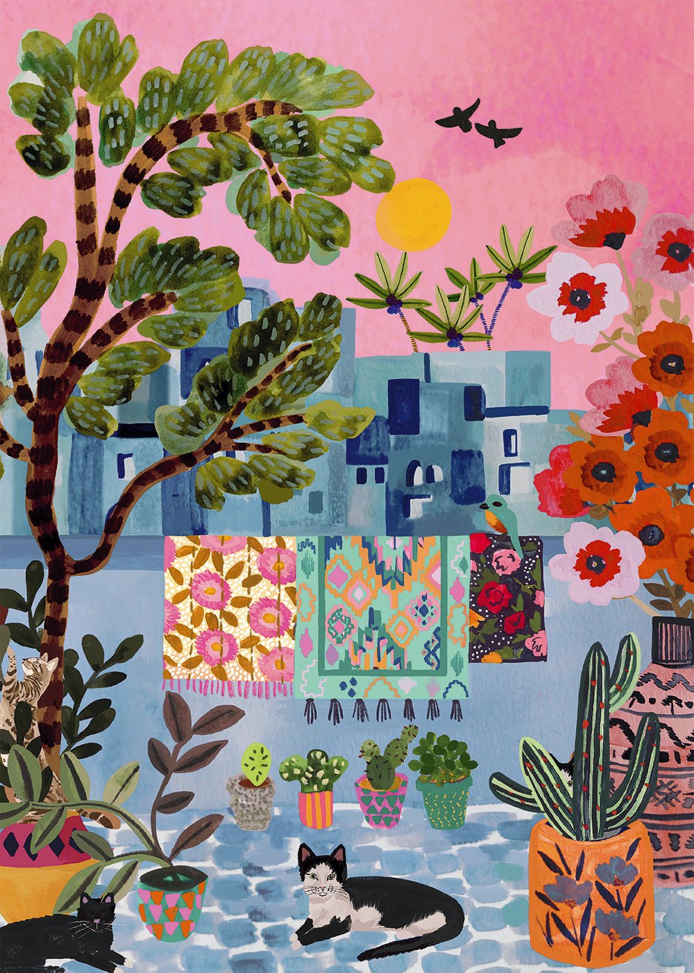 Puzzle 1000 Pièces Pieces & Peace - Chats de Chefchaouen - MarocPieces & Peace
