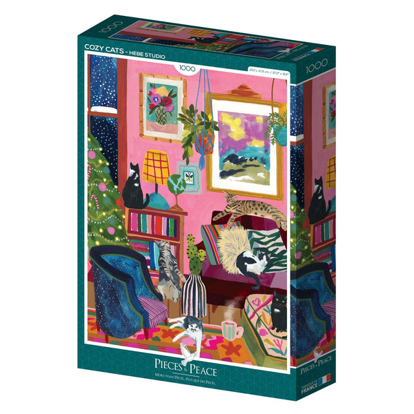 Pieces & Peace 1000 Piece Puzzle - Cozy CatsPieces & Peace