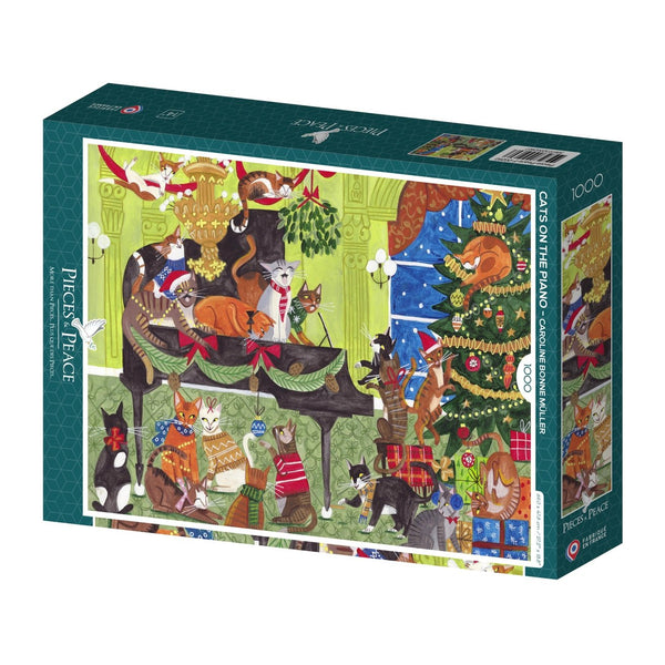 Pieces & Peace 1000 Piece Puzzle - Cats on the PianoPieces & Peace
