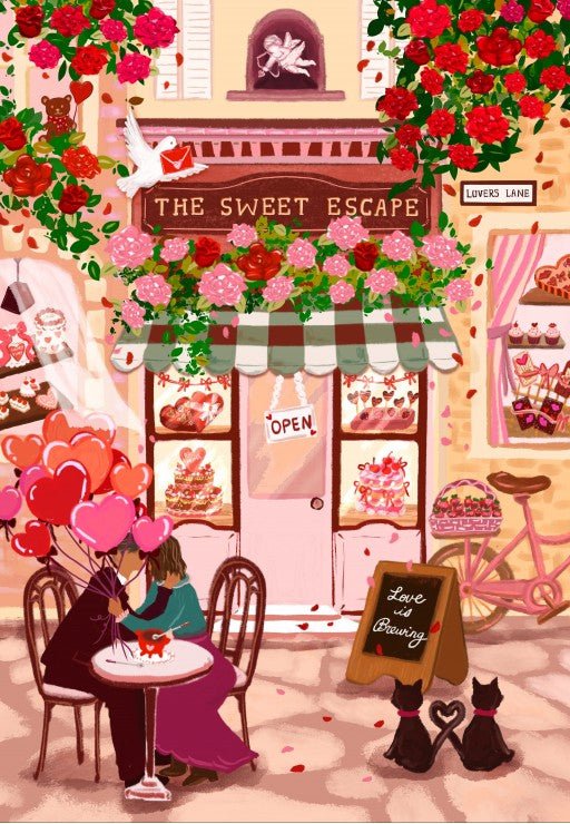 Puzzle 1000 Pièces Pieces & Peace - L'Echappée Belle - Café de la Saint - ValentinPieces & Peace