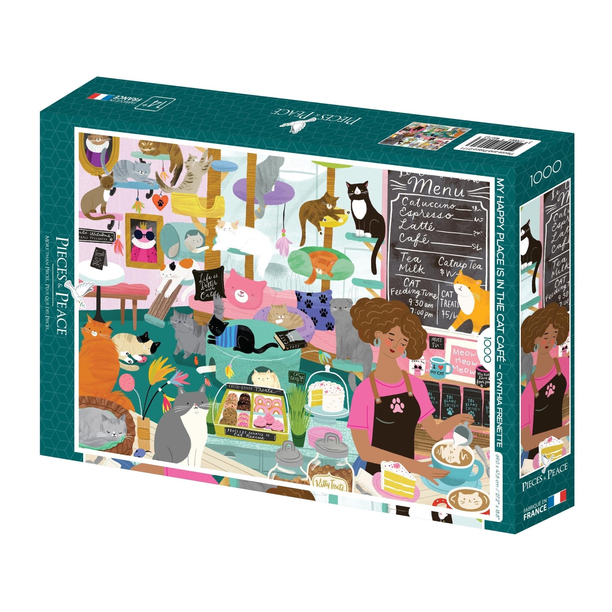 Puzzle 1000 Pièces Pieces & Peace - Mon lieu Préféré : le Café à ChatsPieces & Peace