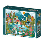 Puzzle 1000 Pièces Pieces & Peace - Village CôtierPieces & Peace