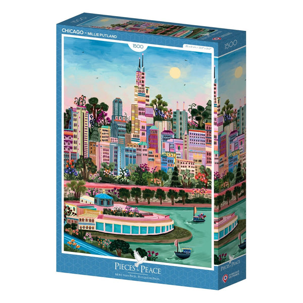 1500 Piece Puzzle Pieces & Peace - ChicagoPieces & Peace