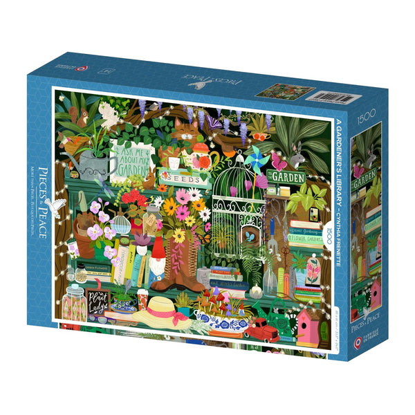 1500 Piece Puzzle Pieces & Peace - The Gardener's LibraryPieces & Peace