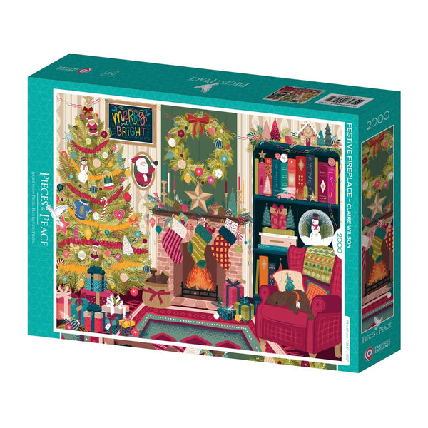 Pieces & Peace 2000 Piece Puzzle - Holiday FireplacePieces & Peace
