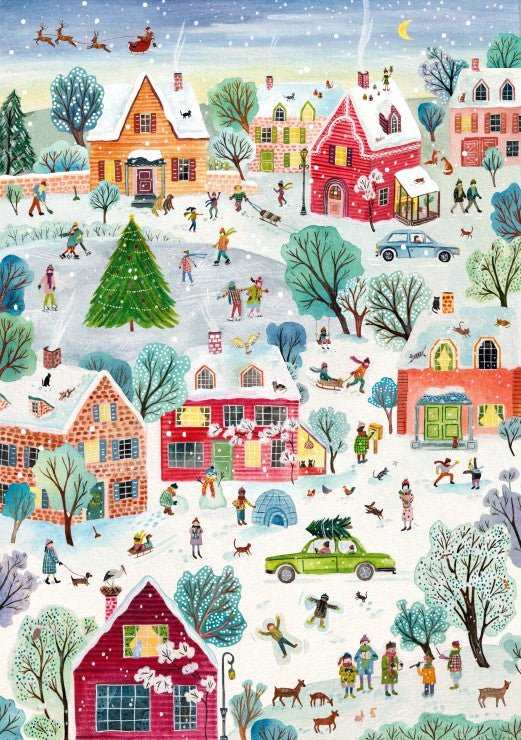 Puzzle 2000 Pièces Pieces & Peace - Le Village Enchanté de NoëlPieces & Peace
