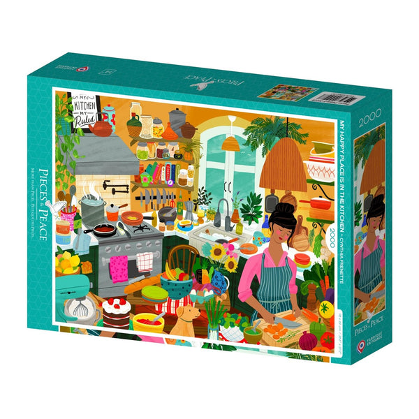 2000 Piece Puzzle Pieces & Peace - My happiness is in the kitchenPieces & Peace