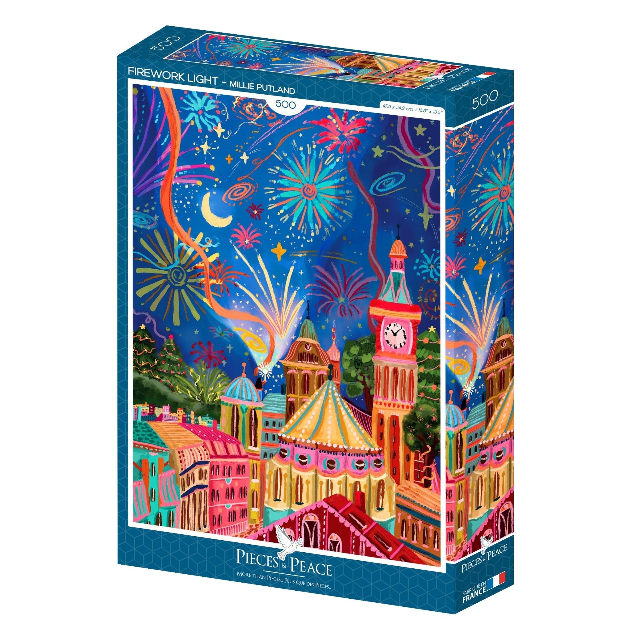 Puzzle 500 Pièces Pieces & Peace - Feu d'Artifice LumineuxPieces & Peace