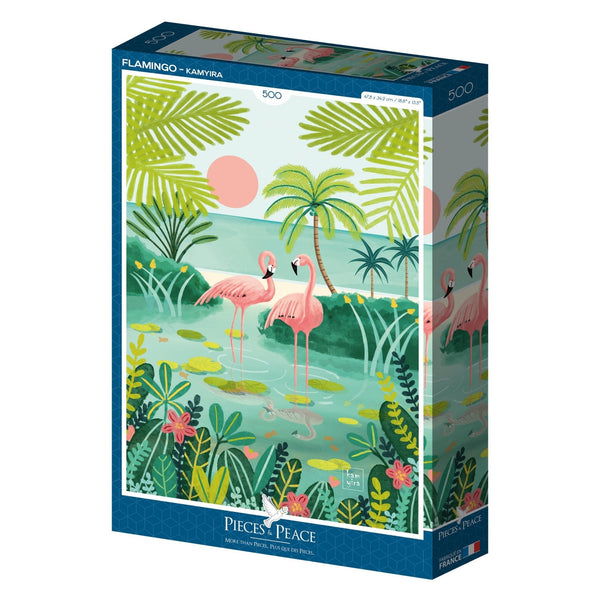 Pieces & Peace 500 Piece Puzzle - FlamantPieces & Peace