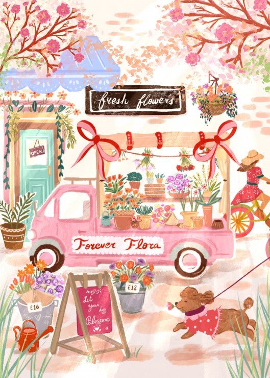 Puzzle 500 Pièces Pieces & Peace - Forever Flora, Flower TruckPieces & Peace