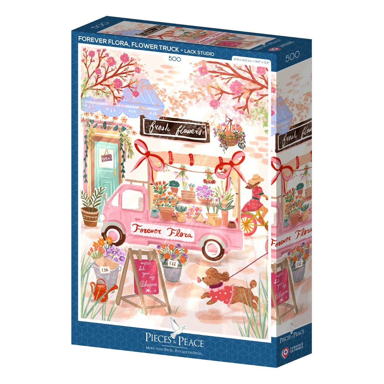Puzzle 500 Pièces Pieces & Peace - Forever Flora, Flower TruckPieces & Peace