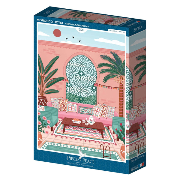 500 Piece Puzzle Pieces & Peace - Hôtel MarocPieces & Peace