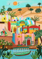 Puzzle 500 Pièces Pieces & Peace - Le Village NubienPieces & Peace