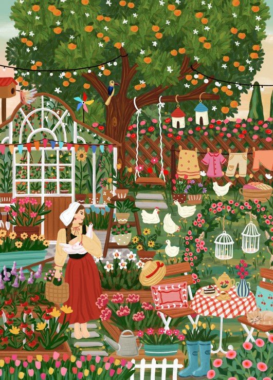 Puzzle de 1500 pièces - Jardin de CampagnePieces & Peace