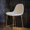 Chaise pour îlot central Henrik en cuir synthétique blanc 65 cm (lot de 2)