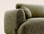 Pietro - Straight 3-Seater Sofa - Textured Fabric - Green