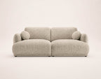Pietro - Canapé Droit 3 Places - Tissu Texturé - Beige