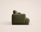 Pietro - Straight 3-Seater Sofa - Textured Fabric - Green