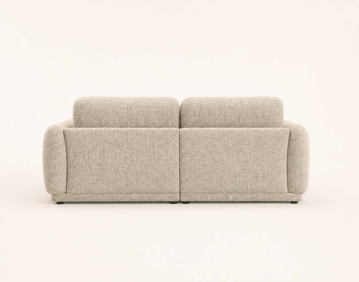 Pietro - Canapé Droit 3 Places - Tissu Texturé - Beige