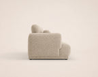 Pietro - Canapé Droit 3 Places - Tissu Texturé - Beige