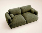 Pietro - Straight 3-Seater Sofa - Textured Fabric - Green