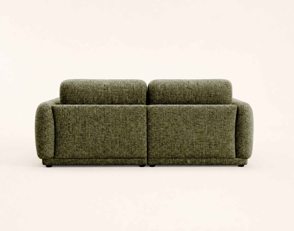 Pietro - Straight 3-Seater Sofa - Textured Fabric - Green