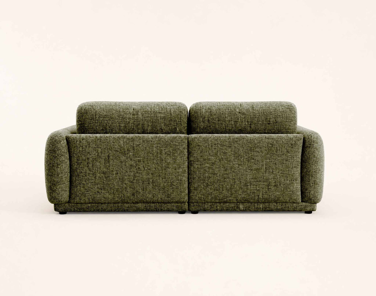Pietro - Straight 3-Seater Sofa - Textured Fabric - Green