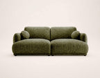 Pietro - Straight 3-Seater Sofa - Textured Fabric - Green
