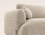 Pietro - Canapé Droit 3 Places - Tissu Texturé - Beige